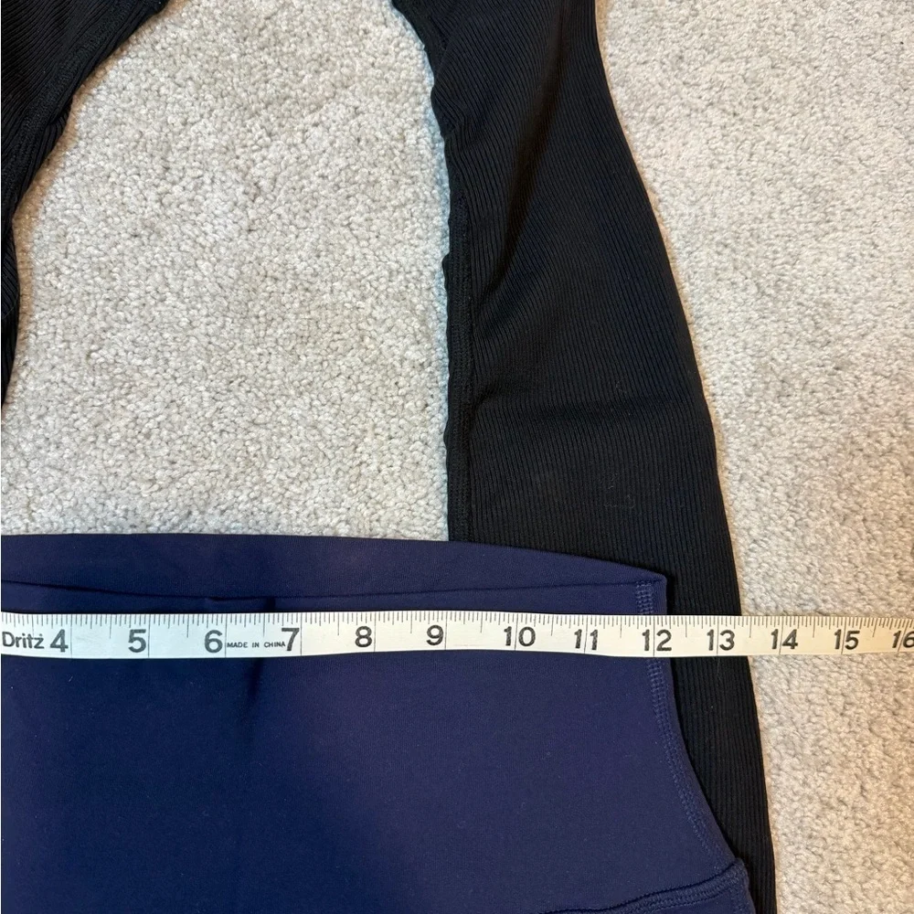 Alo Yoga High Waist Goddess Legging Navy Blue Black
